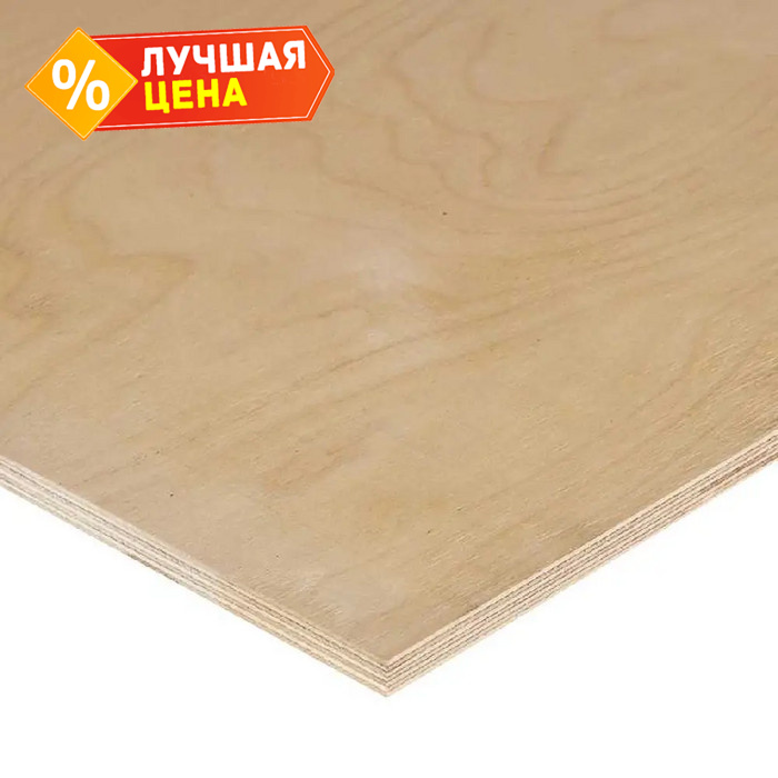 Фанера ФСФ береза сорт 4/4 21х1250х2500 мм